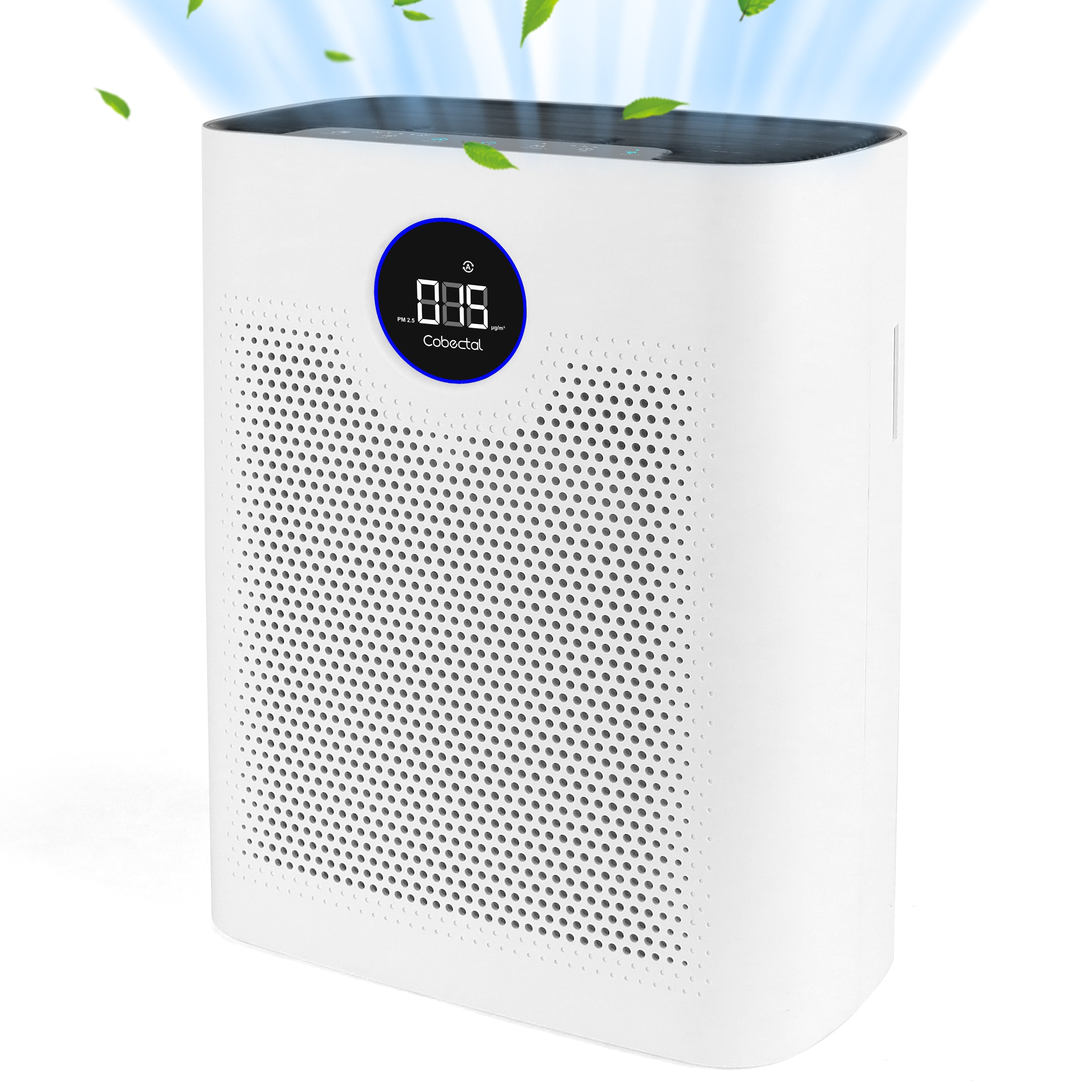 zebra plant air purifier Air Purifier ZQA-8000A for Large Rooms, HEPA Cleaner for Pets, Odor, Dust White