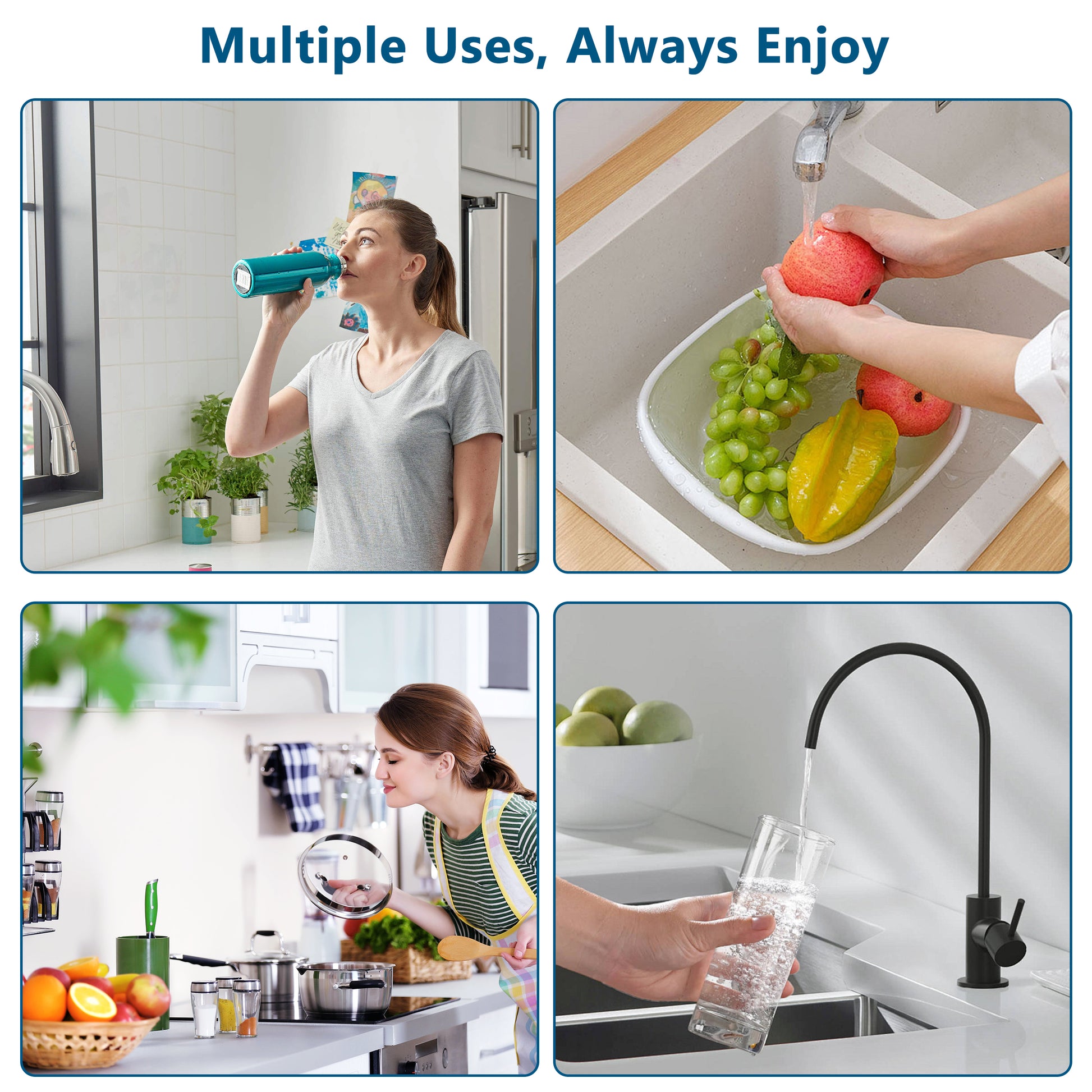 Purified water for multiple uses: Enjoy clean water for drinking, washing fruits, cooking, and daily hydration—always convenient.