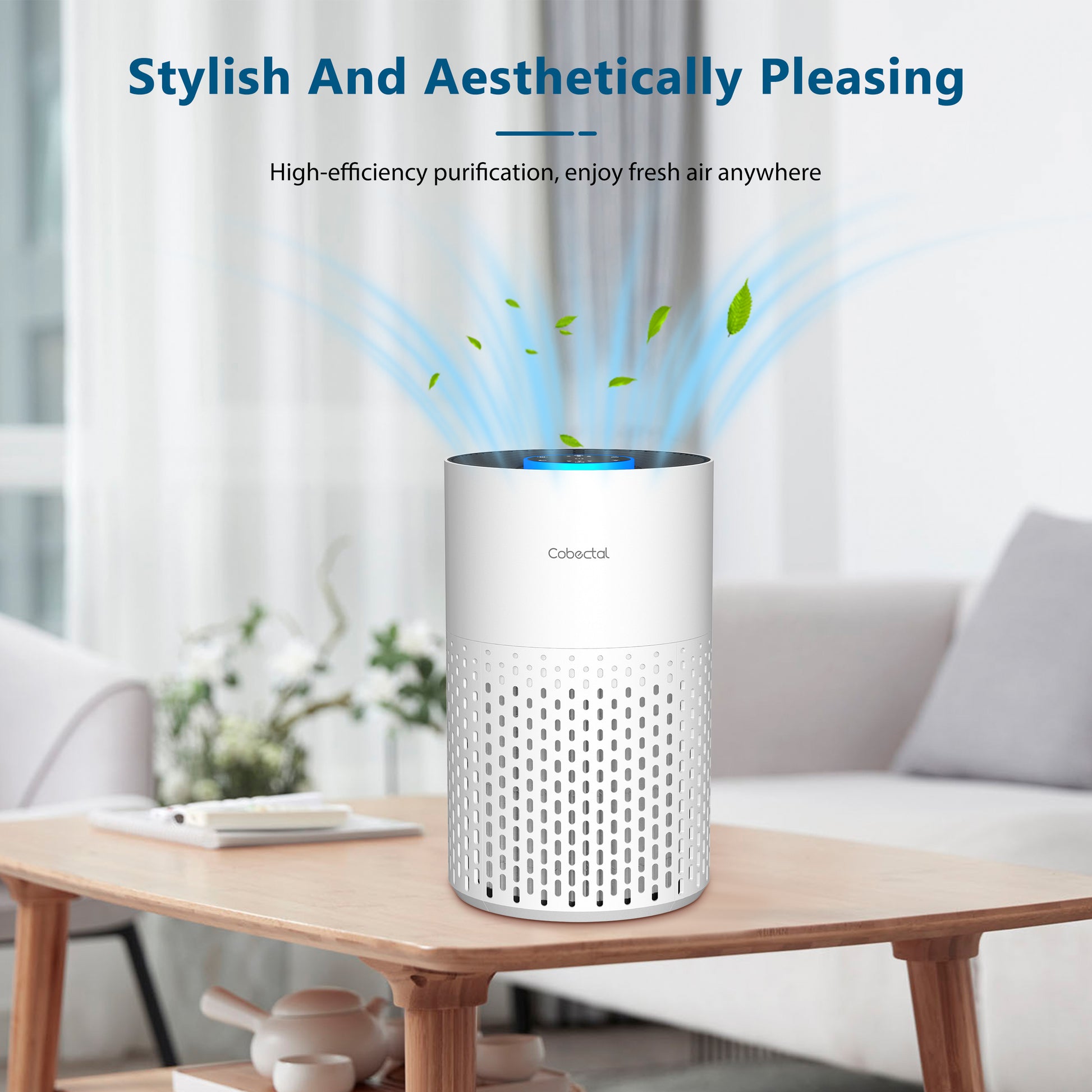 Cobectal ZQA-4000B Air Purifier: Stylish and aesthetically pleasing design with high-efficiency purification. Enjoy fresh air anywhere while adding a sleek touch to your home decor.