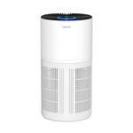 Cobectal ZQA6000A air purifier boasts a sleek cylindrical design, featuring a white body with a black top and an integrated digital display, perfectly suited for modern home and office air purification needs.
