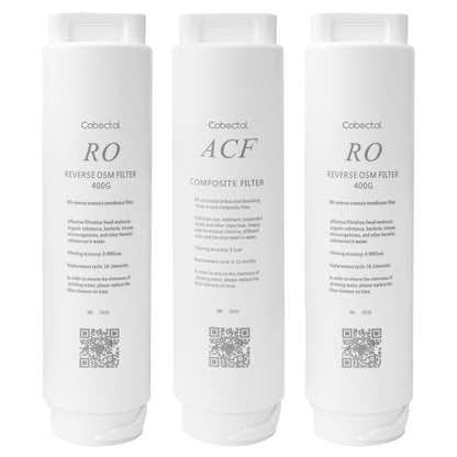 Cobectal®  Under Sink K8B RO Water Filter Replacement Kit, Highly Efficient and Clean