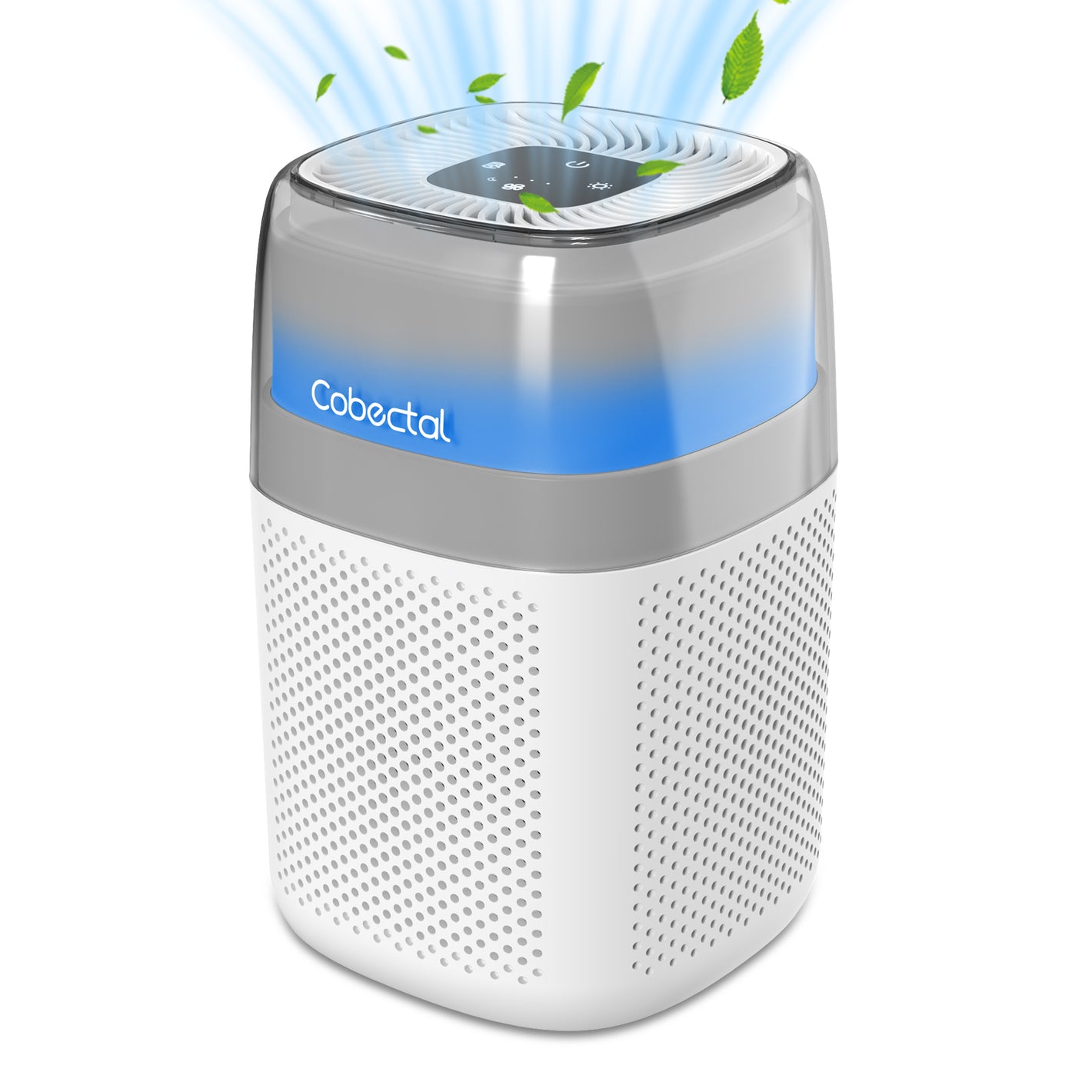 Cobectal® H14 HEPA Air Purifier for Bedroom, Air purifiers with 360°Air Intake,4-Stage Filtration, White