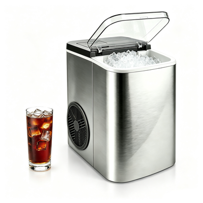 Cobectal Ice Makers Machine Countertop with Handle,Self-Cleaning Portable Ice Maker