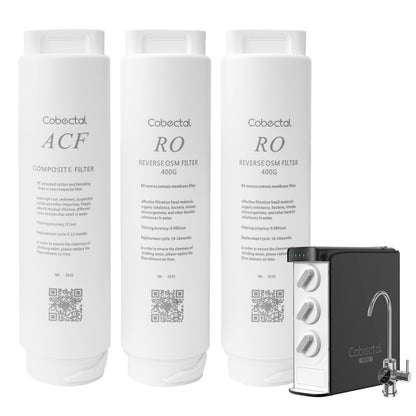 Cobectal®  Under Sink Reverse Osmosis Filter Replacement Kit, Highly Efficient and Clean