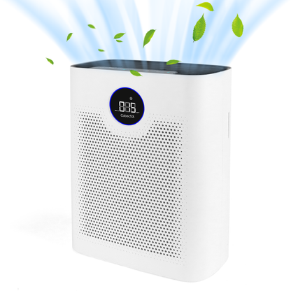 Cobectal®ZQA8000A Air Purifier for Large Rooms, HEPA Cleaner for Pets, Odor, Dust，White