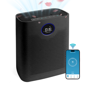 Cobectal®ZQA8000A Air Purifier with Smart WiFi 1800 sq.ft Coverage, 24dB Quiet for Pets and Dust,Black