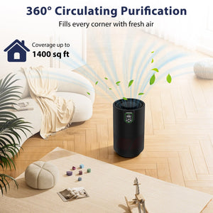 Best Air Purifiers For Pets in Home,3-in-1 Filter with H14 True HEPA, Sleep Mode, Auto mode, Aromatherapy, Timer, Remove Dust Smoke Odor