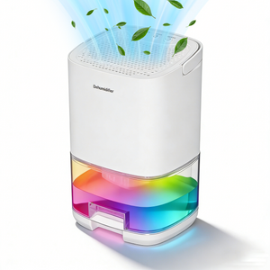 35OZ Small Dehumidifier for Home, 7-Color LED Lighting, Quiet with Auto Shut Off