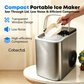 Cobectal Ice Makers Machine Countertop with Handle,Self-Cleaning Portable Ice Maker