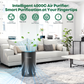 Intelligent 4000C Air Purifier 3 wind speeds sleep mode child lock timer filter reminder LCD display Smart purification for your home