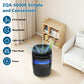 Air Purifier for Home Allergies Pet Hair in Bedroom, 3-in-1 Filter with H14 HEPA Sleep Mode, Remove Dust Smoke Odor,Black
