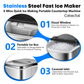 Cobectal Ice Makers Machine Countertop with Handle,Self-Cleaning Portable Ice Maker