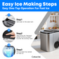 Cobectal Ice Makers Machine Countertop with Handle,Self-Cleaning Portable Ice Maker