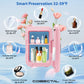 Cobectal Skincare Fridge, Mini Beauty Fridge with LED Mirror, 4L Portable Small Refrigerator for Bedroom, Car, Office & Dorm, Cooler & Warmer (Pink)