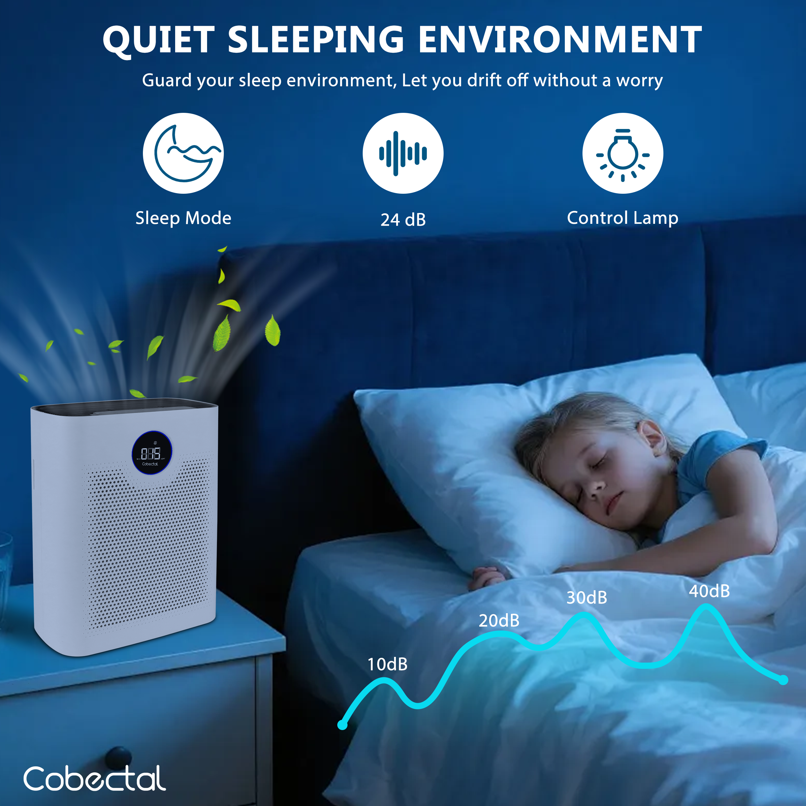 Cobectal® ZQA-8000A Air Purifier for Large Rooms, HEPA Cleaner for Pet Cobectal® ZQA-8000A Air Purifier for Large Rooms, HEPA Cleaner for Pet