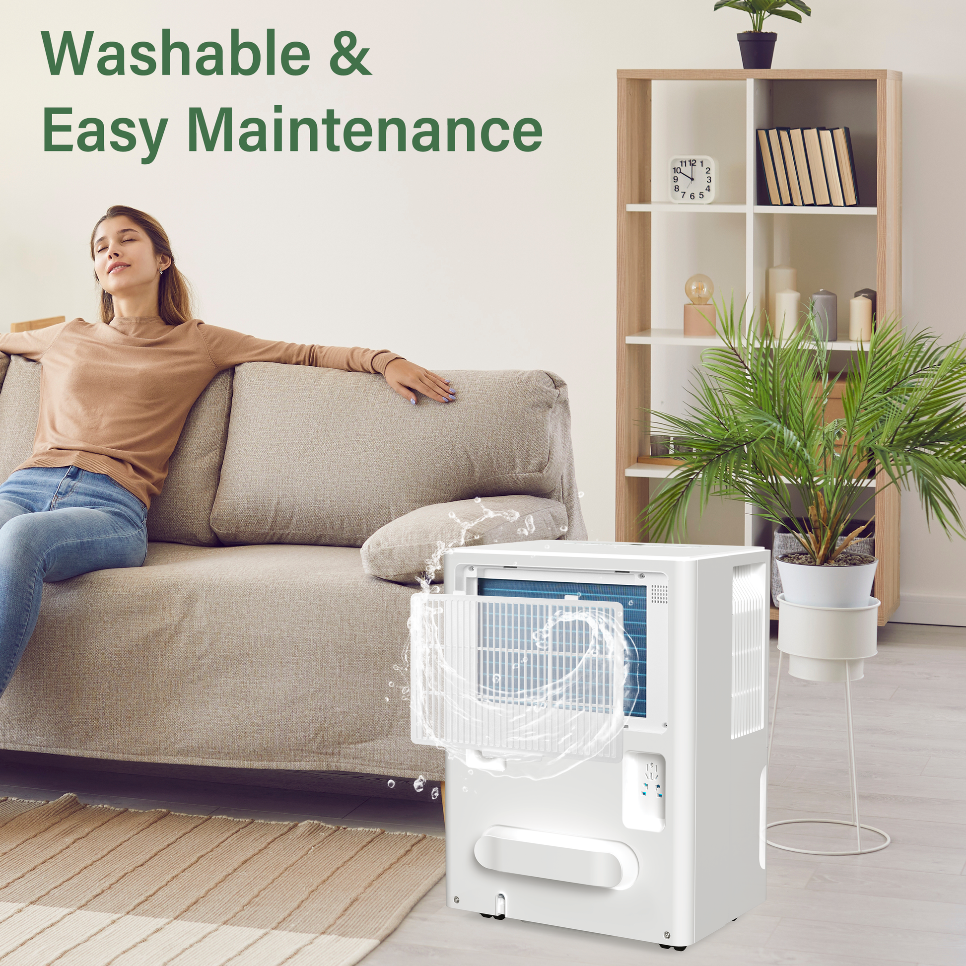 Cobectal 1500 Sq.Ft Smart Dehumidifier, Washable Filter for Easy Maintenance, Convenient to Clean and Extend Service Life for Home Dehumidifier