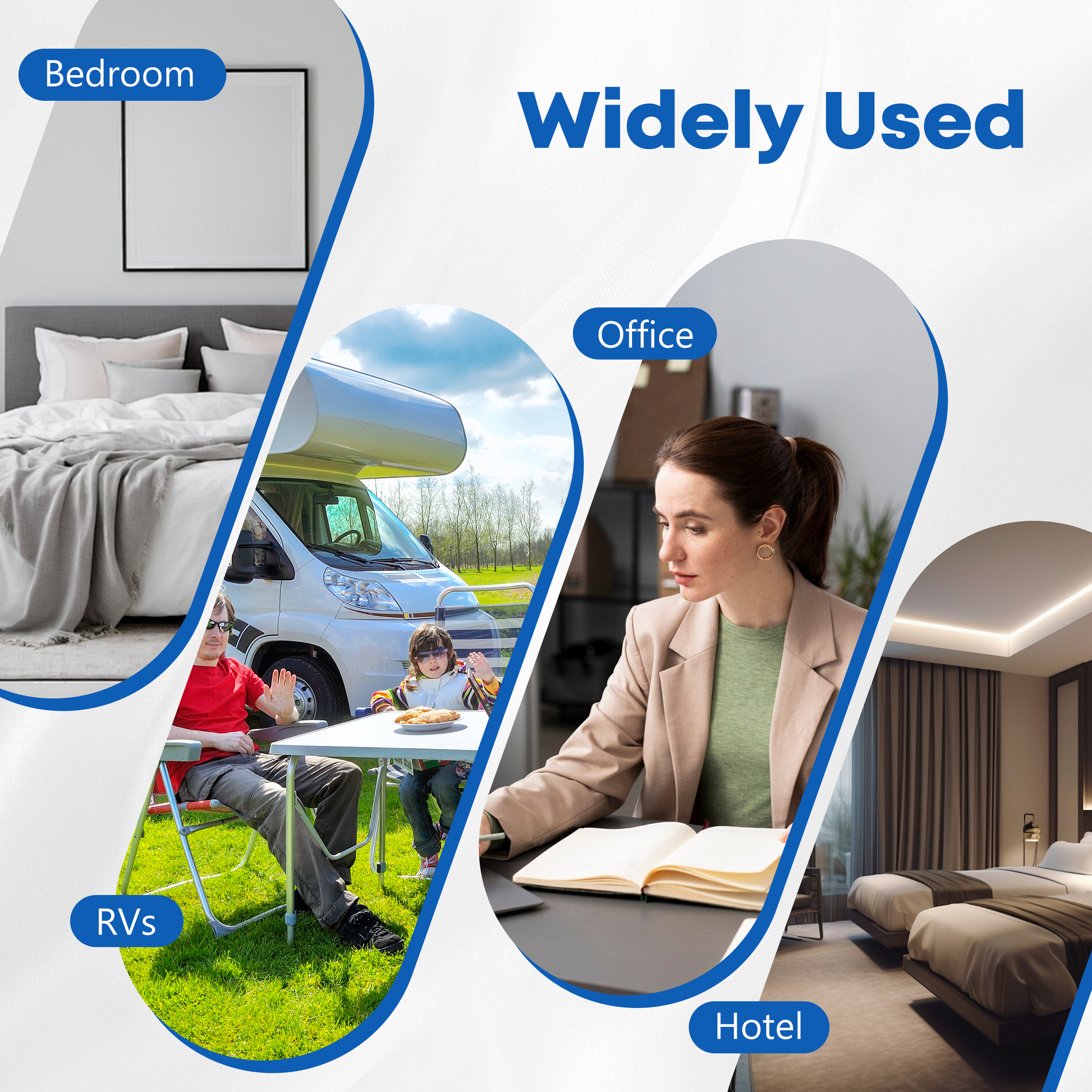 Cobectal 6000A Air Purifier Filter widely used in bedroom, RVs, office, hotel. Ideal for various scenarios.
