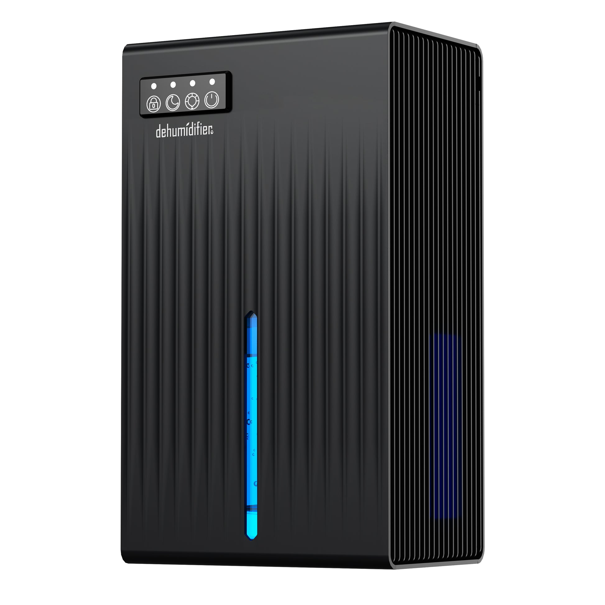 Cobectal® Black Home Dehumidifier, 95 OZ Water Tank, Auto Shut-Off, Child Lock, 7-Color LED Lights