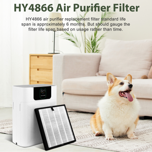 Cobectal HY4866 Air Purifier Filter Replacement, Compatible with HY4866 Air Purifier, 6-Month Typical Lifespan, True HEPA Filter for Home and Pet Spaces, Captures Pet Dander, Dust, and Allergens