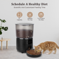 Cobectal Smart Automatic Pet Feeder: 4L capacity, schedules up to 10 meals daily with 1-9 portions each, enabling a scientific, customized healthy diet for your pets.