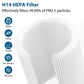 Cobectal ZQA-4000B H14 Air Purifier H14 HEPA filter: Effectively filters 99.99% of PM2.5 particles, plus mites, pollen, smoke, pet dander & bacteria for cleaner air.