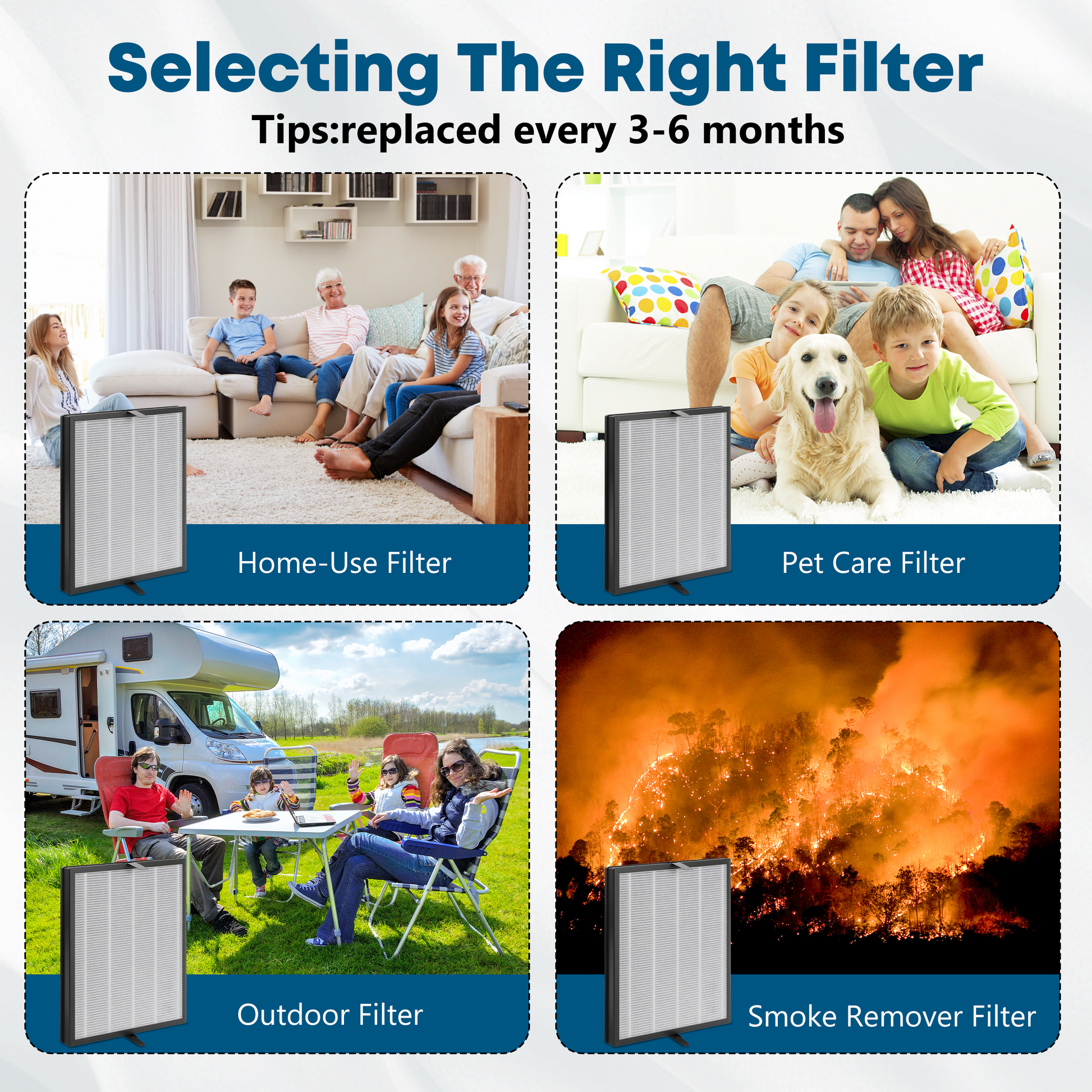 Cobectal ZQA-8000A Air Purifiers and Filters for Multiple Scenarios: Home - use, pet care, outdoor, smoke remover. Replace every 3 - 6 months for clean air.