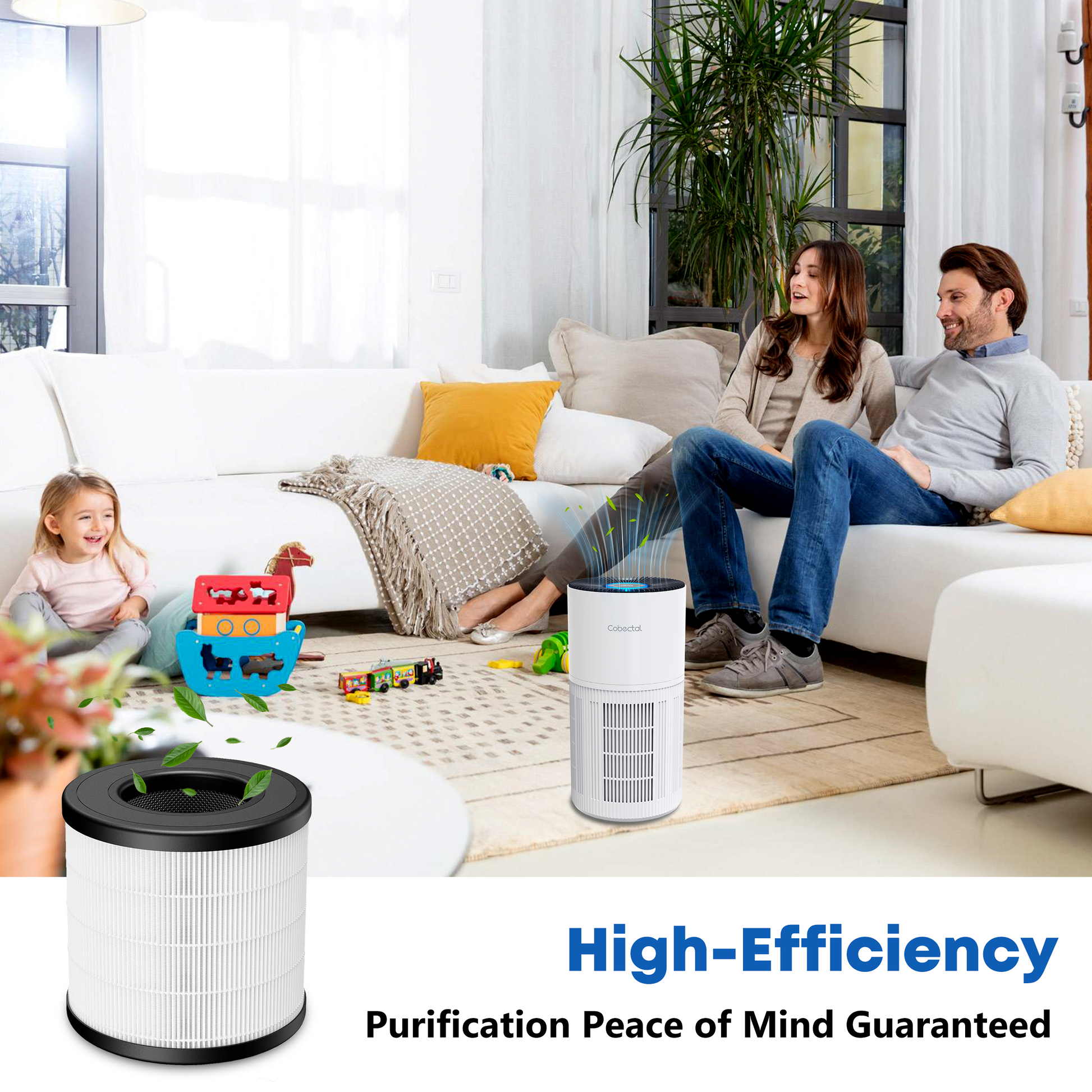 Cobectal ZQA-6000A High - efficiency air purifier filter: Delivers powerful purification for fresh, clean air. Enjoy peace of mind with a healthy home environment for your family.