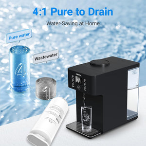 Cobectal Countertop Reverse Osmosis System Water Filter 4:1 Pure to Drain, 8 Stage RO Water Filtration