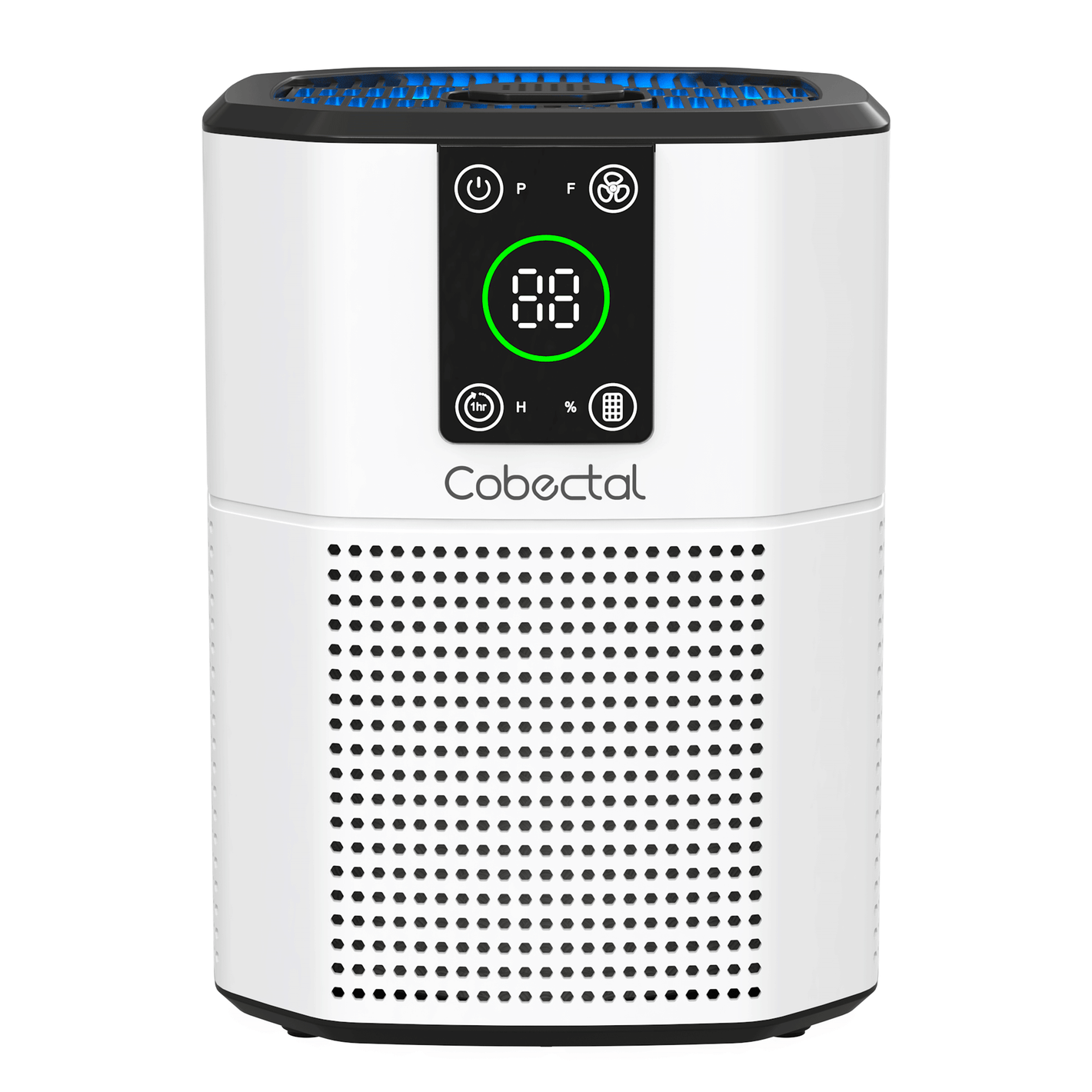Cobectal ZQ2000B Air Purifier - Digital Display, Control Buttons & Sleek Design for Clean Air 