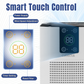 Cobectal air purifier smart touch control clearly labeled buttons for power, wind speed, timer, filter reset intuitive digital display shows functions at a glance perfect for easy, modern air purification control.
