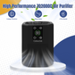Cobectal High-Performance ZQ2000C Air Purifier features 3-stage filtration sleep mode 4 fan speeds compact black design with digital display showcasing key functions for clean air.