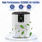 High-Performance ZQ2000C Air Purifier features 3-stage filtration 4 fan speeds sleep mode sleek white design with digital display leaves for fresh air vibe.