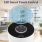 Cobectal air purifier LED smart touch panel labeled controls (3 fan speeds, child-lock, on and off, ambient light, sleep mode, 3 timers, filter reminder) with clear layout for easy operation shown in a home setting.