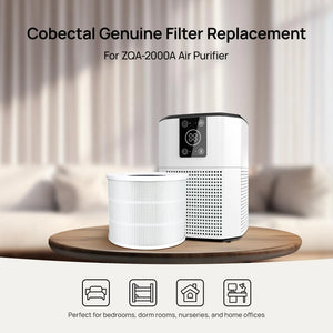 Genuine Air Purifier Filter Replacement  for ZQA-2000A, Smoke, Wildfires,Dust,Odors,Pollen, Efficiency Activated Carbon